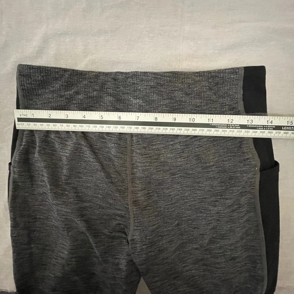 Athleta Girl Jogger Pants Gray‎ Black Panel XL 14 Pockets Stretchy Comfy